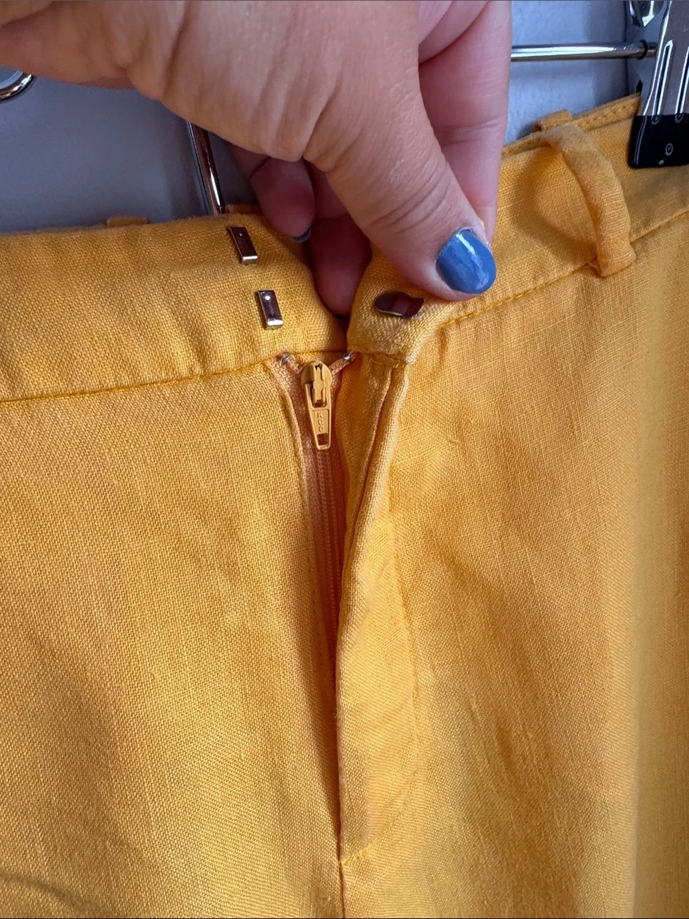 Mango High-Rise Linen Pants